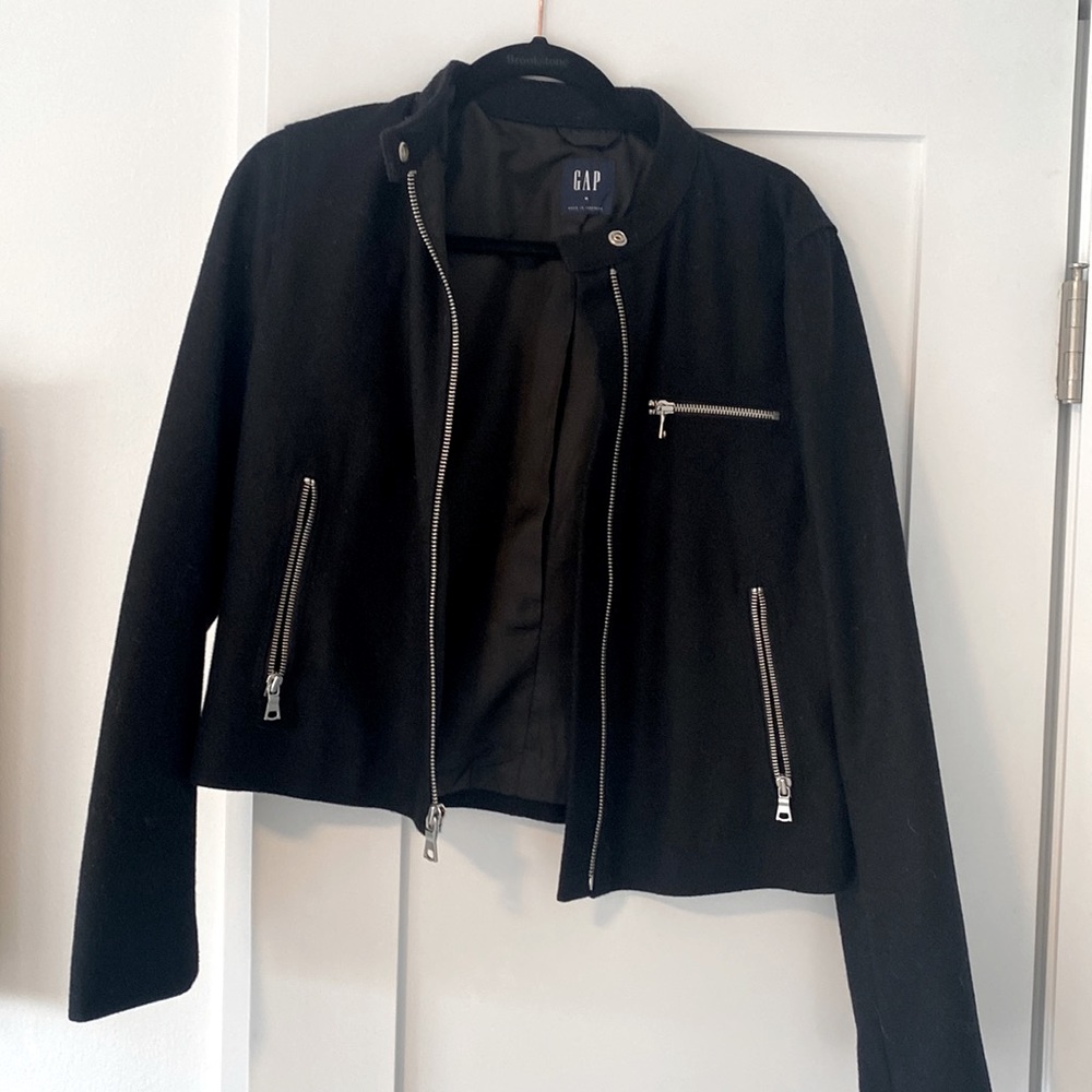 Gap size M will crop moto jacket
